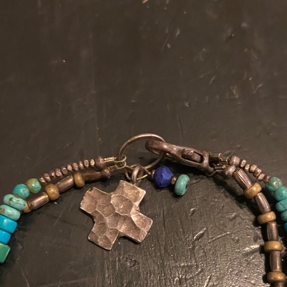 Sundance Turquoise, Copper and Sterling Bracelet - Picture 2 of 7